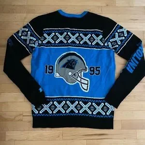 NFL Sweaters Carolina Panthers Ugly Sweater Size Large Vguc